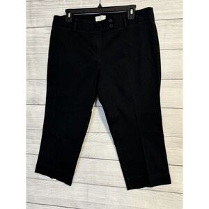 Ann Taylor LOFT Petites Women's Black Cropped Pants 12P VGC